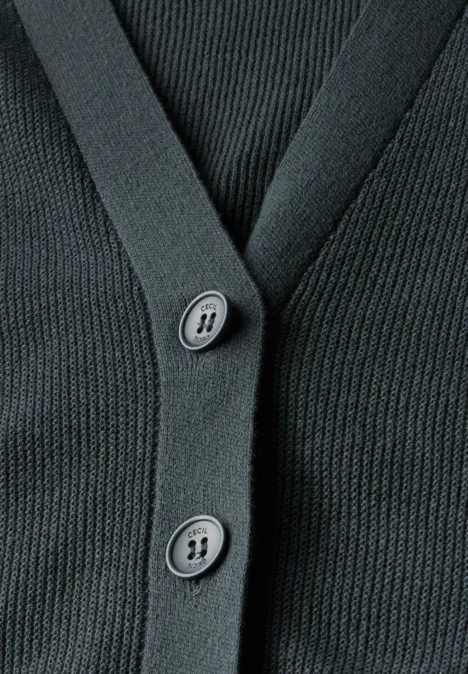 Cardigan mit Struktur slate khaki