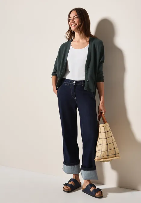 Cardigan mit Struktur slate khaki