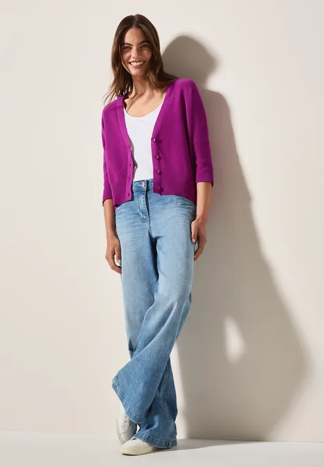 Cardigan mit Struktur anemone pink