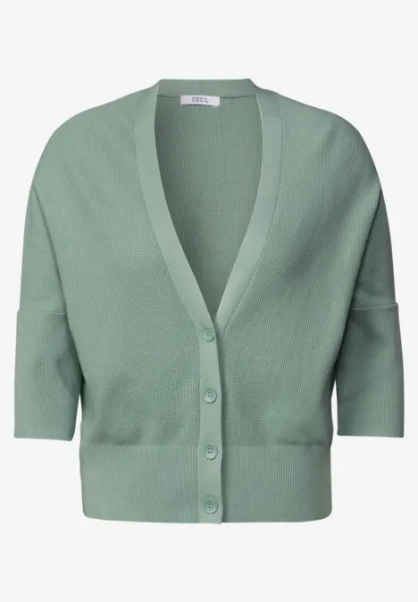 Cardigan mit Struktur matcha green