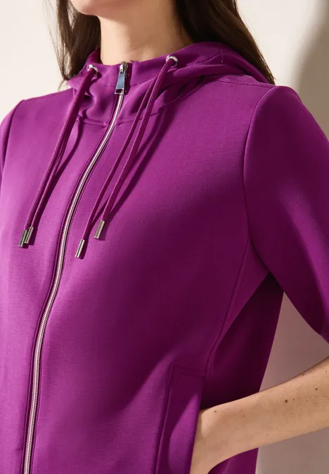 Kurzarm Sweatjacke anemone pink