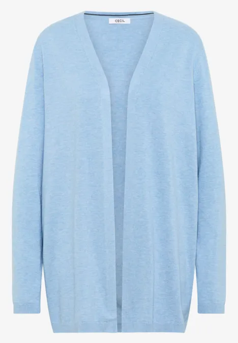 Offene Strickjacke whisper blue melange