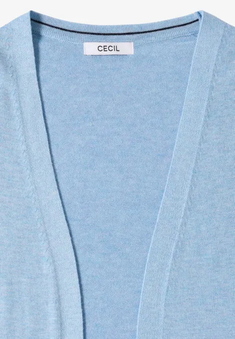 Offene Strickjacke whisper blue melange