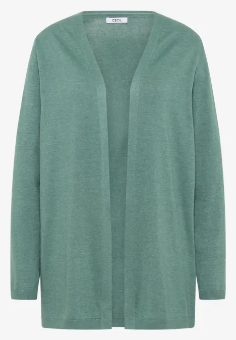 Offene Strickjacke jewel green melange