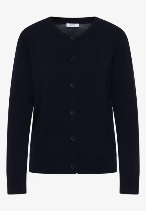 Strickjacke mit Knopfleiste urban dark blue