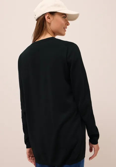Offener Cardigan Black