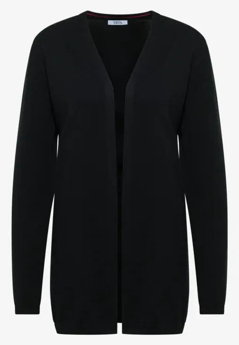 Offener Cardigan Black