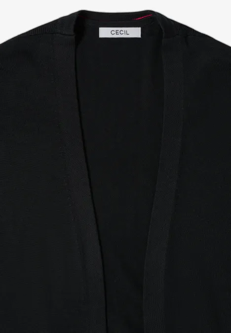 Offener Cardigan Black