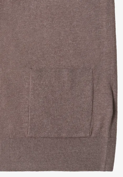 Open Cosy vest mushroom taupe melange