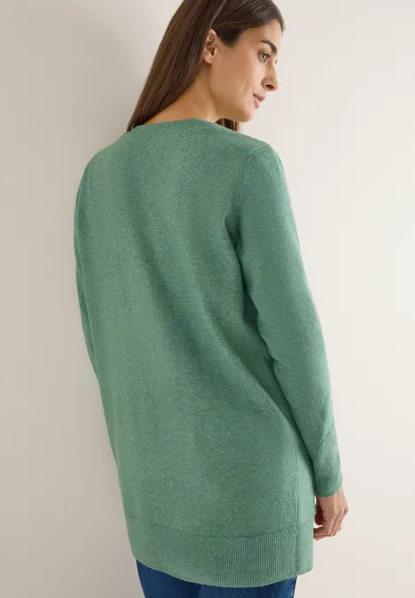 Offener Cosy Cardigan highland green melange