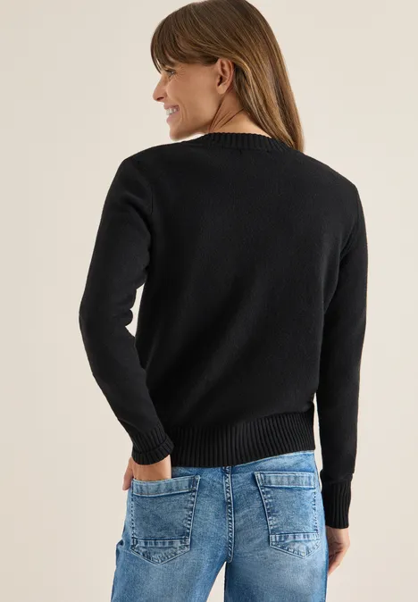 Cardigan mit Zipper Black