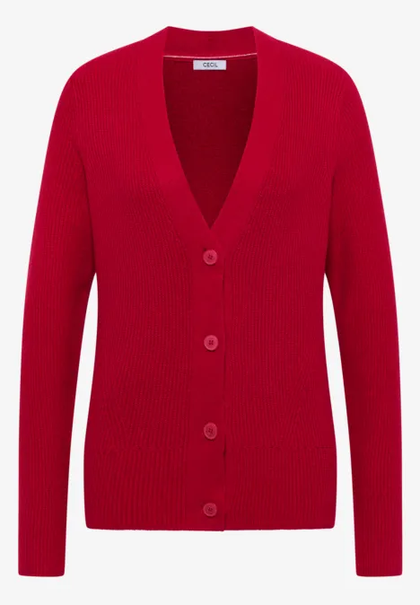 Vest met structuurdetails beaujolais red