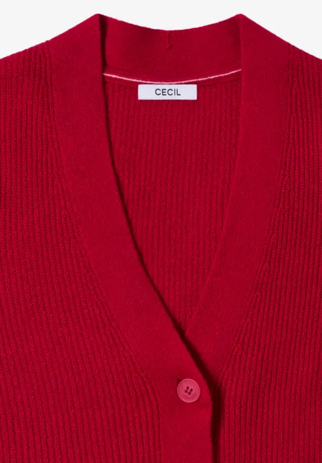 Vest met structuurdetails beaujolais red
