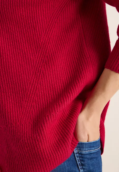 Vest met structuurdetails beaujolais red