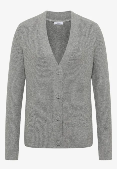 Vest met structuurdetails sporty grey melange