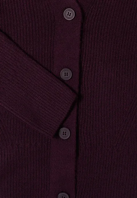 Vest met structuurdetails eggplant red