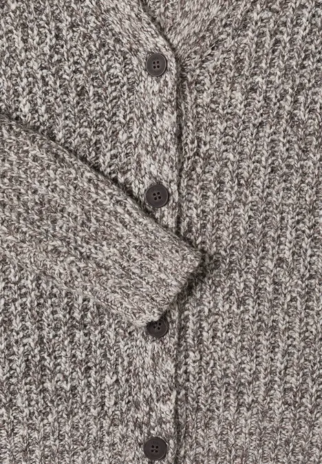 Tweekleurig vest mushroom taupe melange
