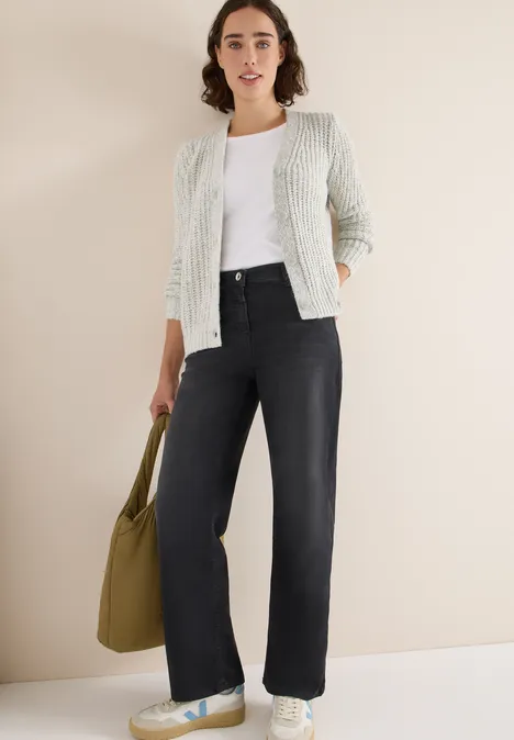 Tweekleurig vest metal grey melange