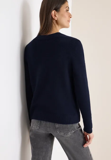Softer V-Neck Cardigan urban dark blue
