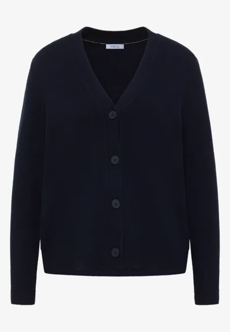 Softer V-Neck Cardigan urban dark blue
