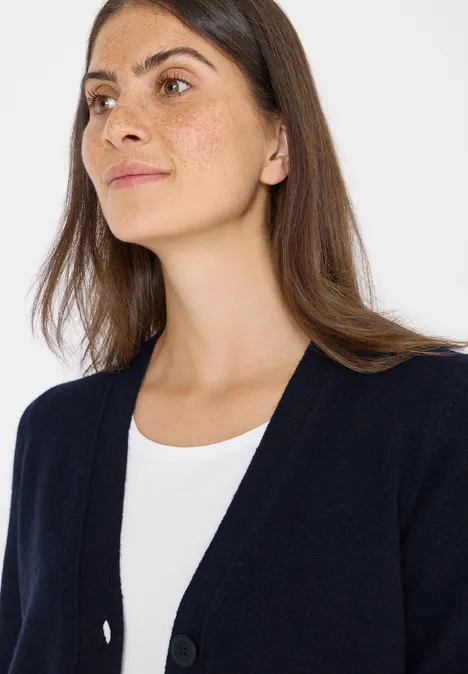 Softer V-Neck Cardigan urban dark blue