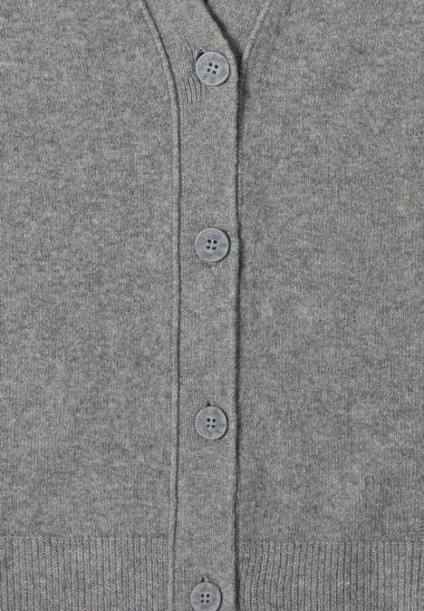 Softer V-Neck Cardigan sporty grey melange
