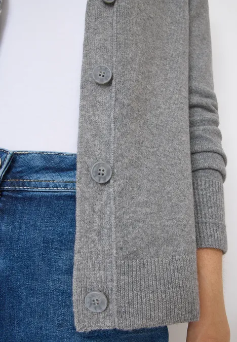 Softer V-Neck Cardigan sporty grey melange