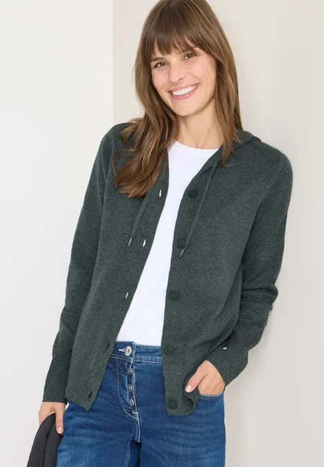 Vest met capuchon active khaki melange