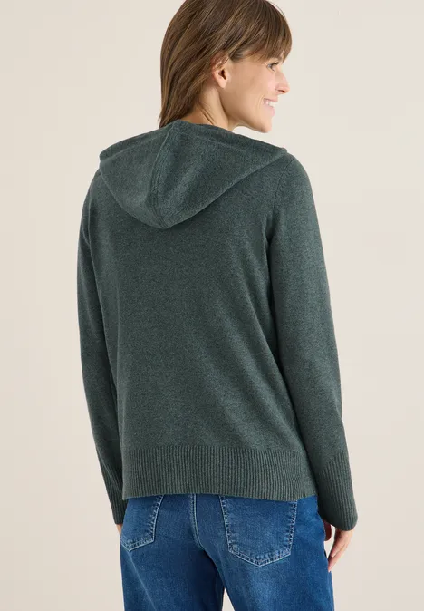 Vest met capuchon active khaki melange