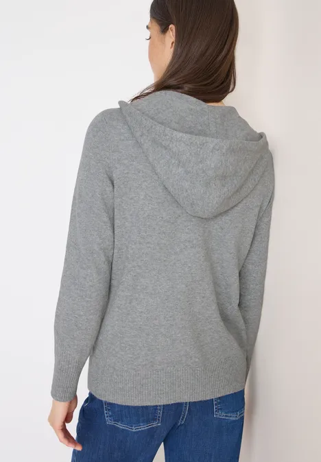 Cardigan mit Kapuze sporty grey melange