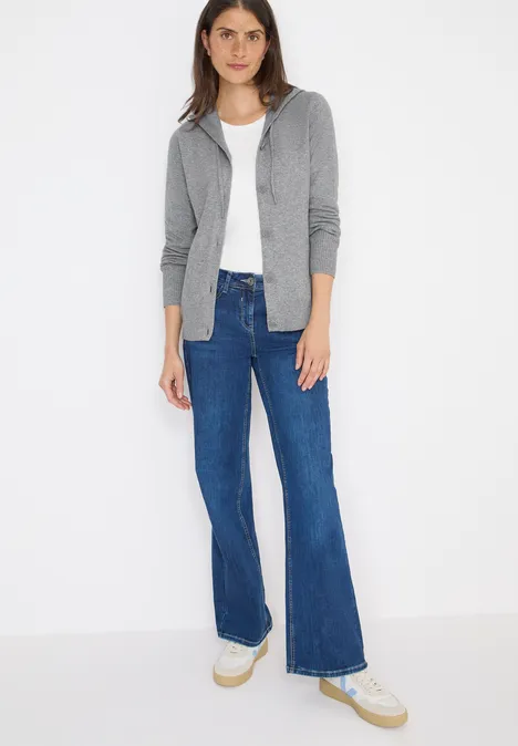 Cardigan mit Kapuze sporty grey melange