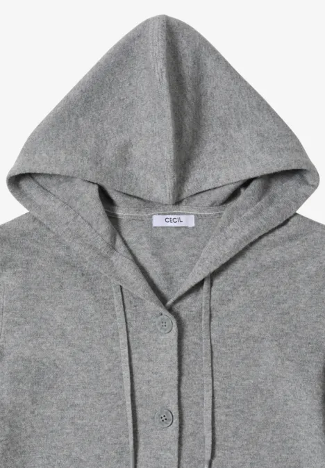 Cardigan mit Kapuze sporty grey melange