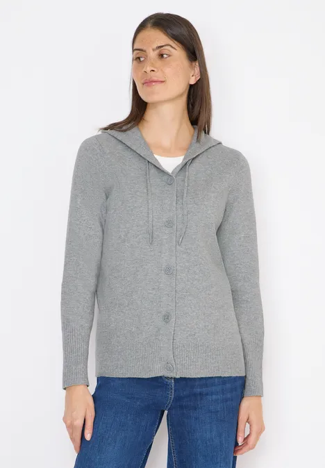 Cardigan mit Kapuze sporty grey melange