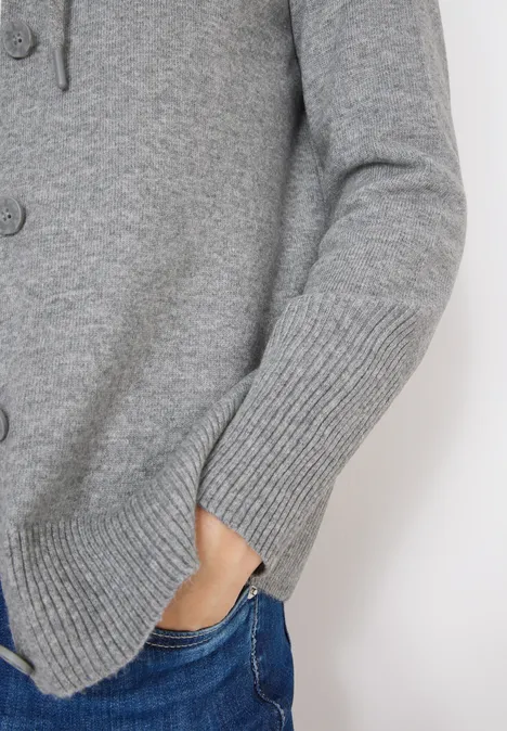Cardigan mit Kapuze sporty grey melange