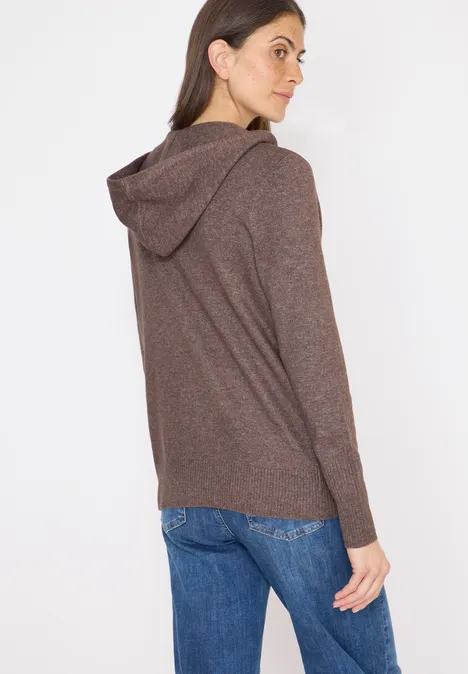Cardigan mit Kapuze mushroom taupe melange