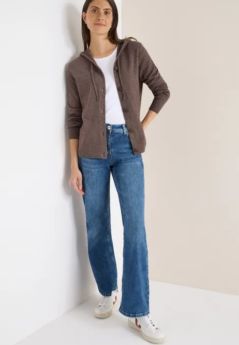 Cardigan mit Kapuze mushroom taupe melange