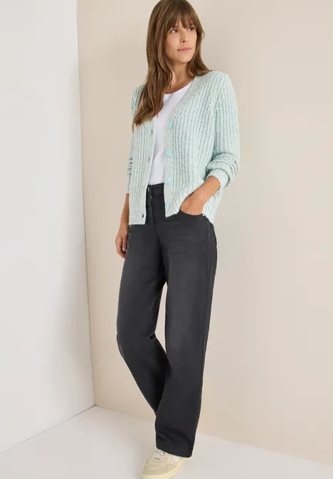 Tweekleurig vest faded blue melange
