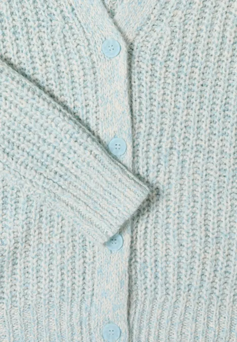 Tweekleurig vest faded blue melange