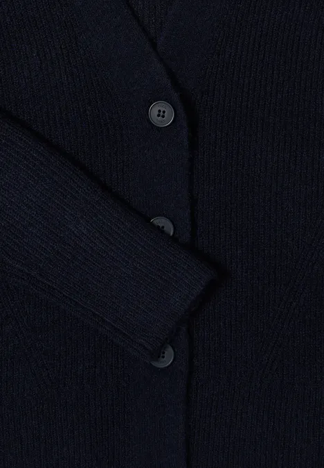 Vest met structuurdetails urban dark blue