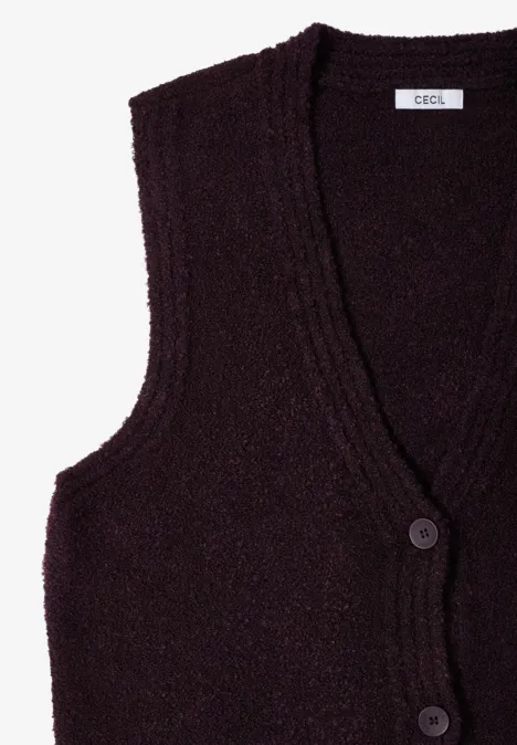 Gilet bouclette eggplant red Gilet bouclette eggplant red