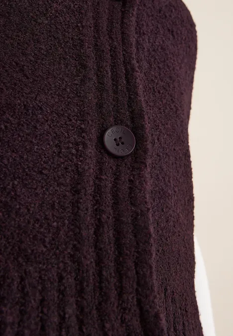 Gilet bouclette eggplant red Gilet bouclette eggplant red