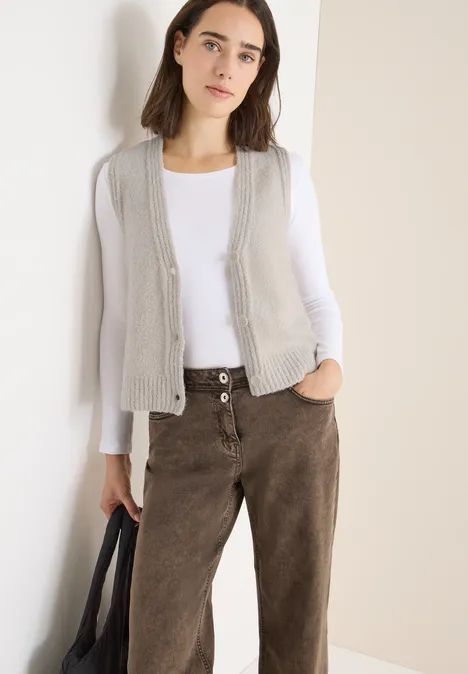 Bouclé Weste light greige Bouclé Weste light greige