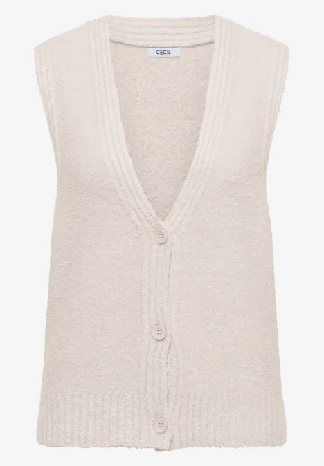 Bouclé Weste light greige Bouclé Weste light greige