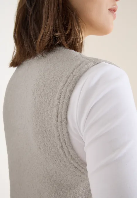 Bouclé Weste light greige Bouclé Weste light greige