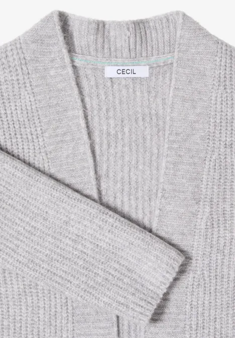 Open Cosy vest luna grey melange