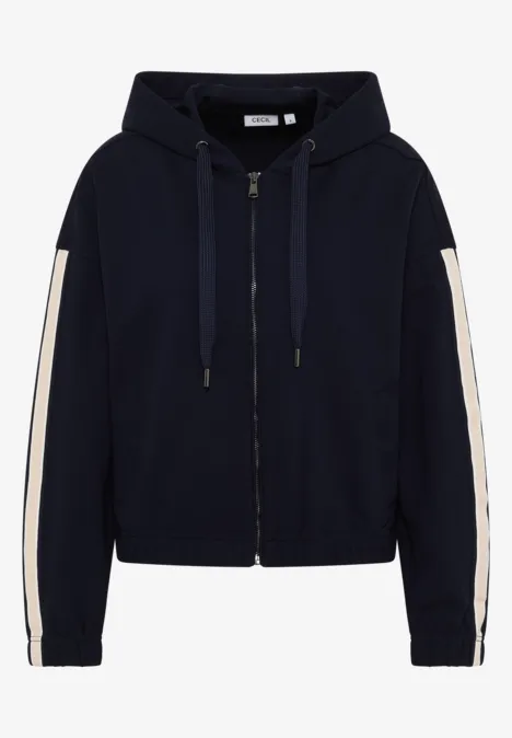 Sweatjacke mit Galonstreifen urban dark blue