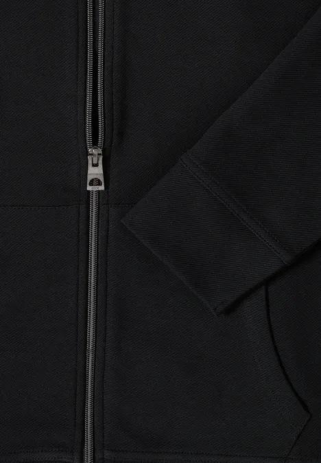 Sweatjacke mit Struktur Black