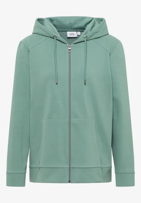 Veste sweat structurée jewel green