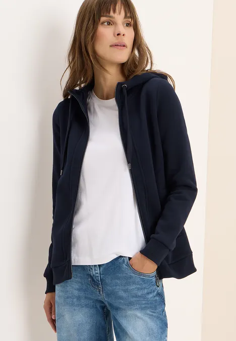 Sweatjacke mit Kapuze urban dark blue