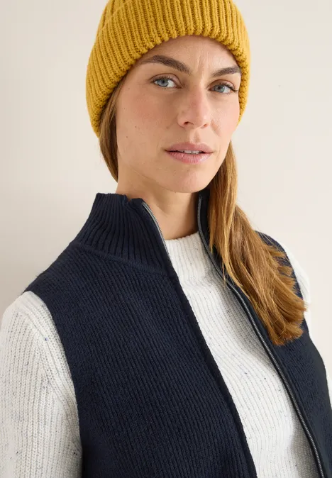 Weste mit Rippstruktur urban dark blue